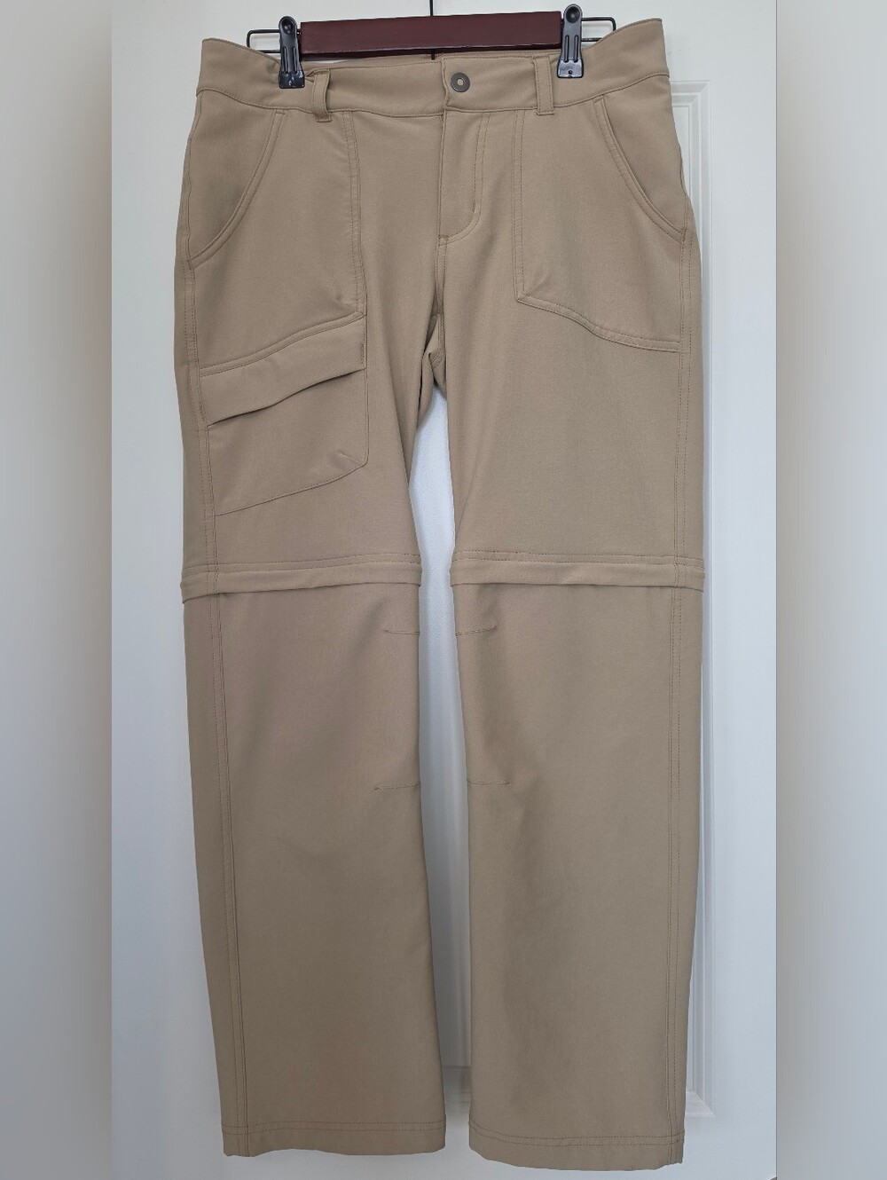 Columbia Women’s Convertible Hiking Pants Size 6 Short Beige Zip-Off Gorpcore